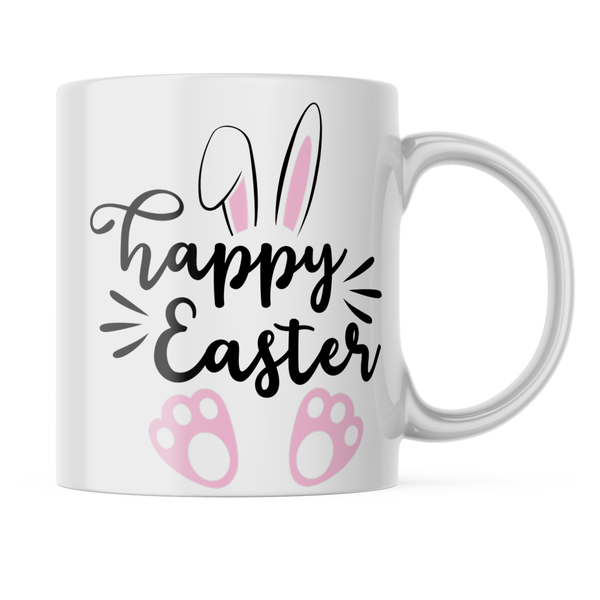 Ceramic Happy Easter Bunny Mug - White - 11oz