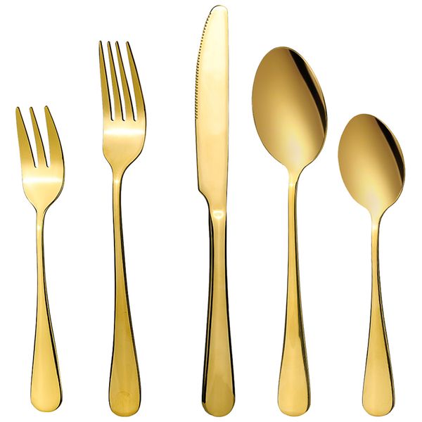 20 Piece Cutlery Set Stainless Steel Silverware Set- Gold