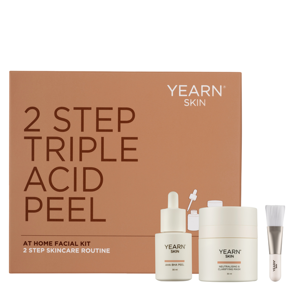 Yearn Skin 2 Step Triple Acid Peel At Home Facial Kit for Dull, Uneven Skin