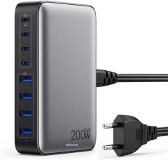 8-in-1 USB C charger 200W GaN Charger Desktop Portable Charging Station