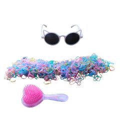 Girl's Hair Accessory Set - Cat Themed - Brush Ties and Sunglasses