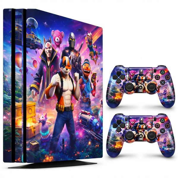 Skin Compatible With PS4 Pro: Fortnite Neon Cyber Arena