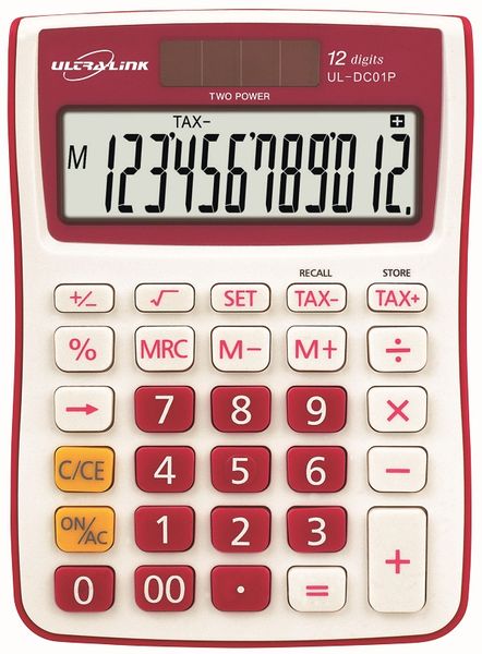 Ultra-Link 12 Digit Tax Calculator - Blue
