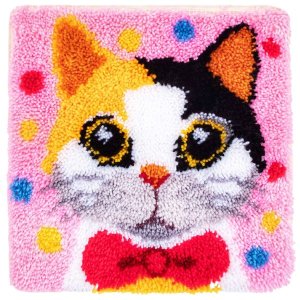 Cat – Latch Hook Rug Embroidery Wool Art DIY Craft Kit Tapestry