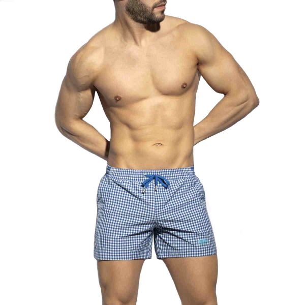 ES Collection Chess Swim Shorts - Blue