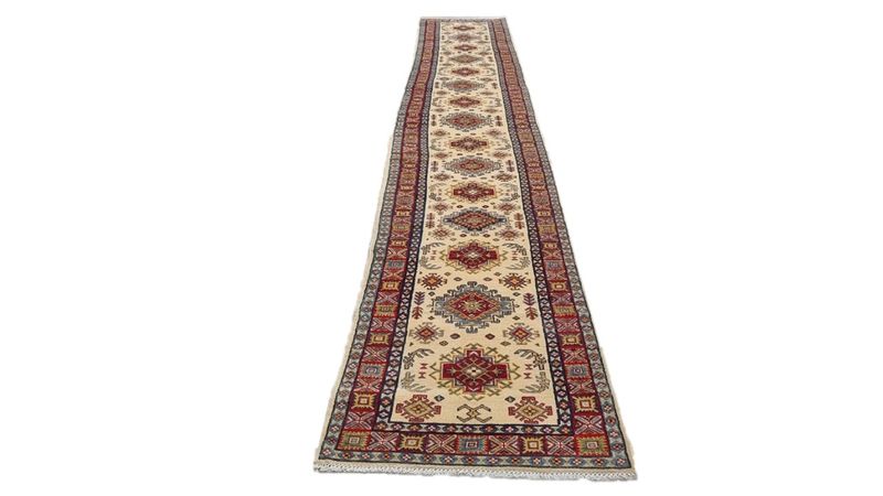 Afghan Kazak Carpet 581cm x 80cm Hand Knotted