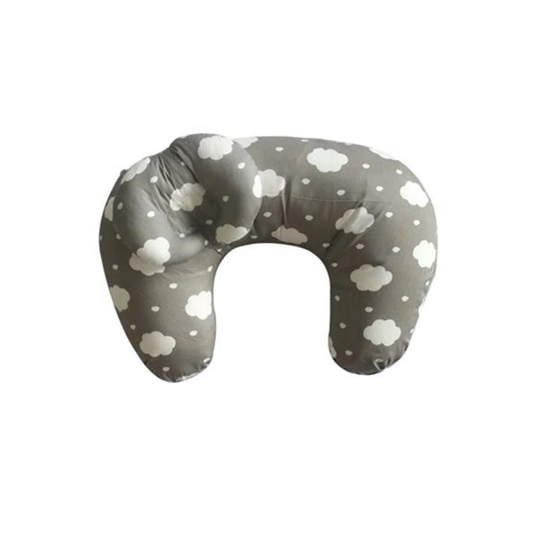 Nursing, Breastfeeding &amp; Newborn Infant Feeding Pillow - Grey Cloud