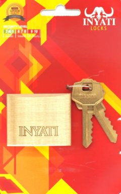Inyati Padlock 50mm BR No-Shackle EXPANDA