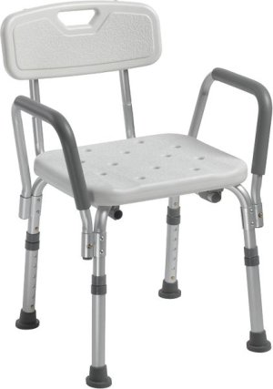 Adjustable Shower Bench with Padded Seat Foldable Bathroom Seat