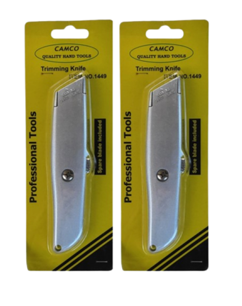 Camco 2 Pack Utility Retractable Trimming Knife (Box Cutter)