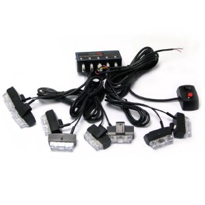 Grill Clip-On Emergency Strobe Warning Light - White