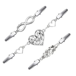 3 Pcs Sweater Clips, Shawl Dresses Shirt Clips, Love/Heart/Flower