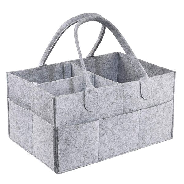 Portable Baby Diaper Caddy Organizer - Light Gray