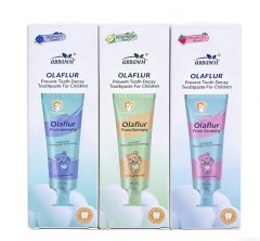 Kids Fruit Flavor Toothpaste Bundle - Strawberry Mango Blueberry