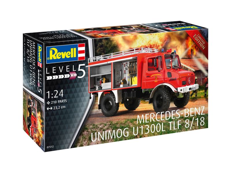 Revell 1/24 Mercedes-Benz Unimog U 1300 L TLF 8/18 Plastic Model Kit