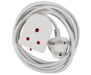 Electricmate 10A 3m Extension Lead - White