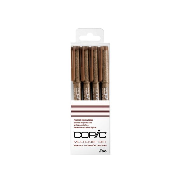 Copic Multiliner 4 Piece Brown Set