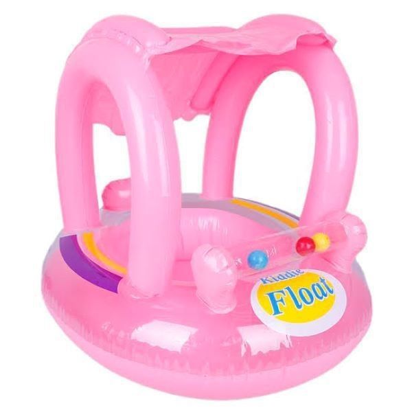 Sunshade Seat Infant Water Floating Boat Inflatable Swim Ring for Baby