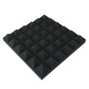 Pyramid Acoustic Foam Sound Panels - 30cm - Black