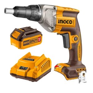 Ingco - Cordless Drywall Screwdriver 6.35mm-1/4 with 4AH Battery &amp; Charger