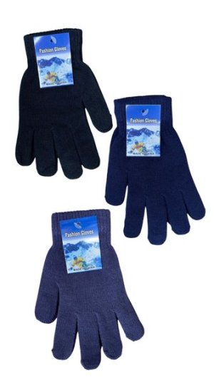 Men's Women's Plain Gloves Set of 3 - Grey, Black,Navy