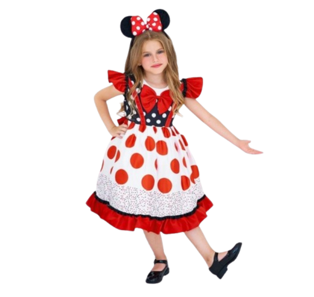 Minnie Dress With Headband For Girls