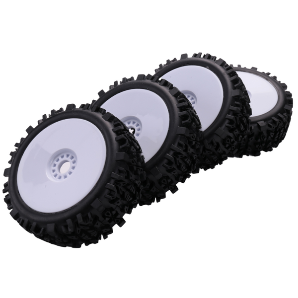 4 x 17mm Hub Wheel Rim &amp; Deep Tooth Tire for 1/8 Off-Road RC Car