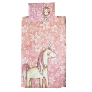 Pink Unicorn Cot Duvet Set