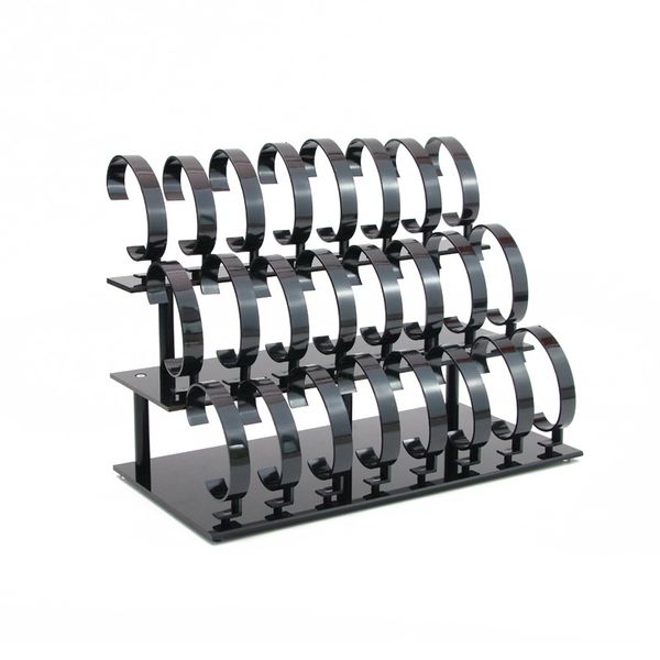 24 Grid Black Acrylic Watch Rack Watches Display Stand