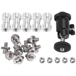 Camera Screw, 21 Pcs 1/4 Inch 3/8 Converter Threaded Screws