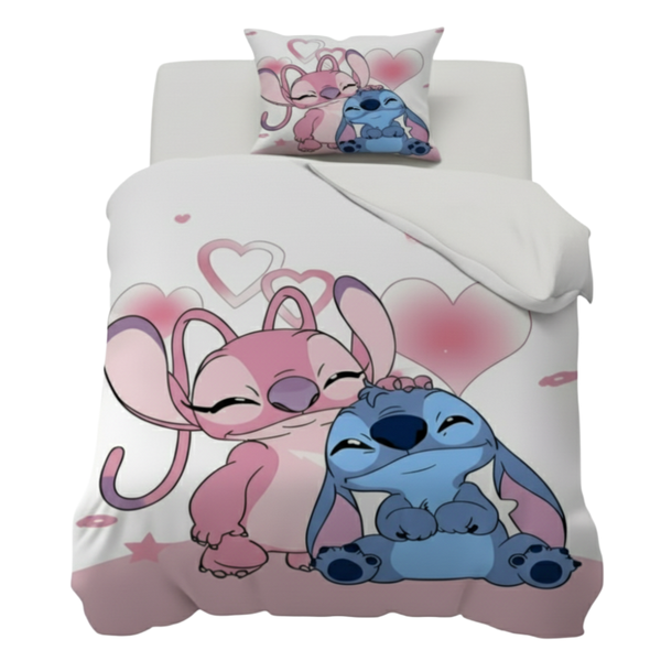 Stitch &amp; Angel Cuddle Single Duvet Cover Set