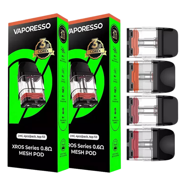 Vaporesso XROS Pods (COREX 3.0) / 3ml / 0.6 ohm Mesh (4 Pack)
