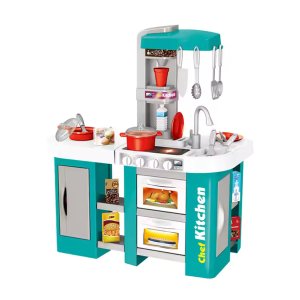 Blue Pretend &amp; Play Kitchen Set with Light &amp; Sound Effects - 53 Pieces