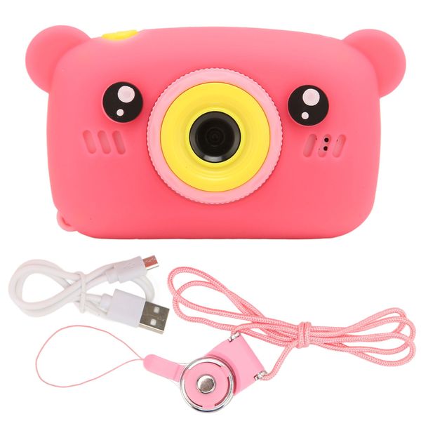 Kids Camera HD Front and Rear Dual Cameras Multifunctional Children Orange
