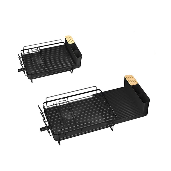 Expandable Dish Rack Drying for Kitchen Counter Foldable Stainless Steel