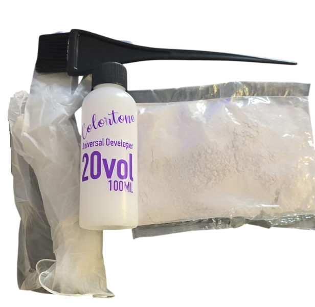 Professional Highlift Hair Purple Bleach Powder + 10Vol Developer Full Kit