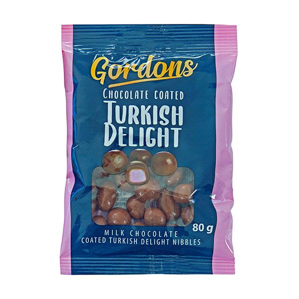Gordons Sweets - Chocolate Coated Turkish Delight 12 x 80g
