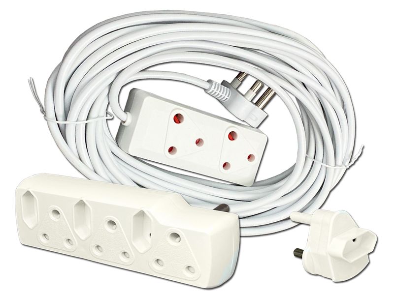 Everlotus Extension Cord 15M Bundle With 6 Way Multiplug And 1 Adapter