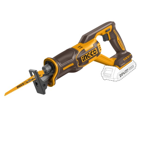 Ingco - Cordless Reciprocating Saw incl 2 Blades with 4Ah Battery &amp; Charger