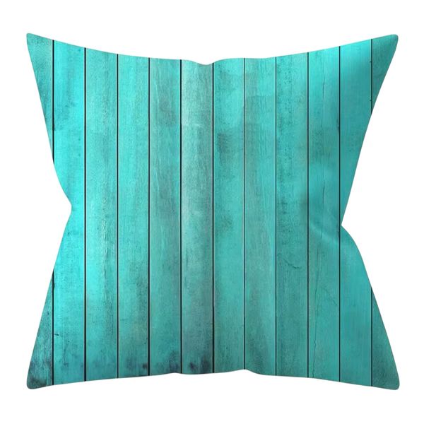 Lines Teal Plush Luxury Continental Scatter Cushion Cover 60cm by 60cm