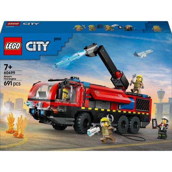 LEGO® City Airport Fire Engine - Toy Truck Building Set 60499