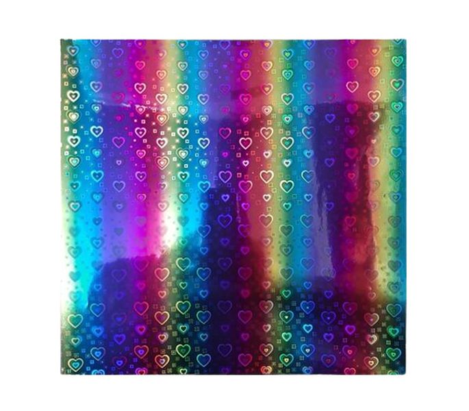 VIVID COLOURS Rainbow Sticker Vinyl Heart Shaped Pattern +1 Transfer