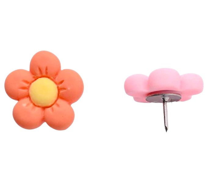 Assortment Flower Themed Push Pins