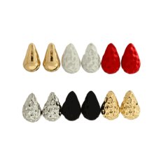 12 Piece Teardrop Hoop Earrings For Women - Mixed Color And Textures