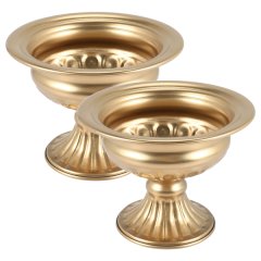 Metal Elegant Vase for Wedding Party Decor Anniversary (Golden, 2Piece)