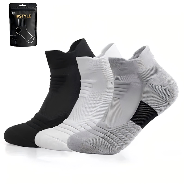 IPSTYLE Anti-slip Football Socks Men Cotton Basketball Sport Socks 3 Pairs