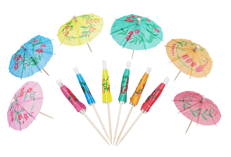 Bestby - Cocktail Umbrella Picks for Drink or Food Decoration - 200 Pieces