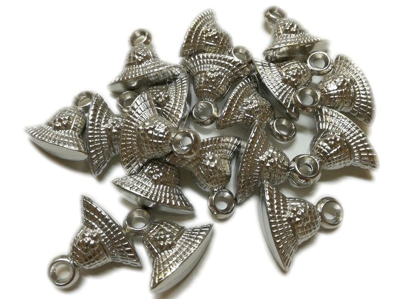 BEAD COOL - Rhodium Plated - Hat - 70pcs