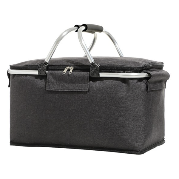 Thermal Insulated Collapsible Picnic Basket - Black