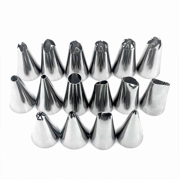 Boss 16 Piece Cake Piping Decorating Icing Nozzle Set Without Piping Bag